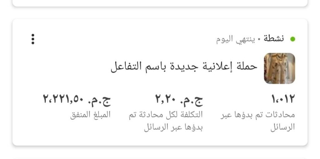 Meta Ads dashboard — Apparel Launch — Egypt